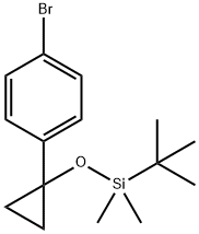 Benzene, 1-bromo-4-[1-[[(1,1-dimethylethyl)dimethylsilyl]oxy]cyclopropyl]- Structure