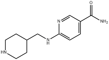 6-[(4-Piperidinylmethyl)amino]-3-pyridinecarboxamide Struktur