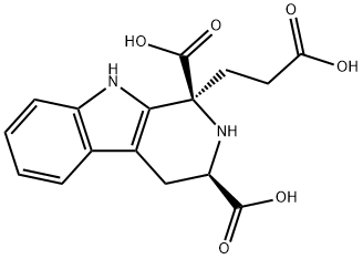 1H-Pyrido[3,4-b]indole-1,3-dicarboxylic acid, 1-(2-carboxyethyl)-2,3,4,9-tetrahydro-, (1S-cis)- (9CI) Structure