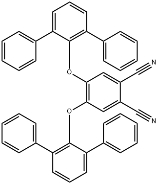 1,2-Benzenedicarbonitrile, 4,5-bis([1,1':3',1''-terphenyl]-2'-yloxy)- 化学構造式