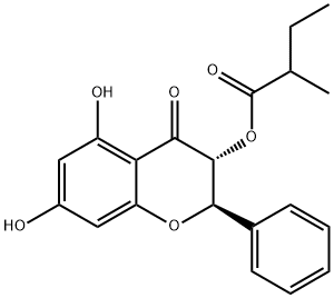 Pinobanksin 3-(2-methyl)butyrate Structure
