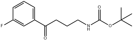 Carbamic acid, N-[4-(3-fluorophenyl)-4-oxobutyl]-, 1,1-dimethylethyl ester Structure
