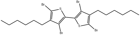 2,2'-Bithiophene, 3,3',5,5'-tetrabromo-4,4'-dihexyl- Structure