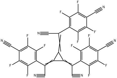 4,4',4''-((1E,1'E,1''E)-cyclopropane-1,2,3-triylidenetris(cyanomethanylylidene))tris(2,3,5,6-tetrafluorobenzonitrile) Structure