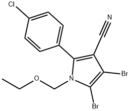 122453-74-1 1H-Pyrrole-3-carbonitrile, 4,5-dibromo-2-(4-chlorophenyl)-1-(ethoxymethyl)-