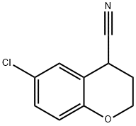 6-chloro-3,4-dihydro-2H-1-benzopyran-4-carbonitr
ile Structure