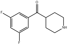 Methanone, (3,5-difluorophenyl)-4-piperidinyl- Structure