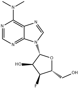 3'-Deoxy-3'-fluoro-N6,N6-dimethyladenosine 结构式