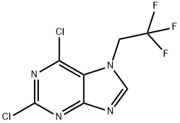 2,6-二氯-7-(2,2,2-三氟乙基)-7H-嘌呤 结构式