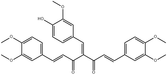 1,6-Heptadiene-3,5-dione, 1,7-bis(3,4-dimethoxyphenyl)-4-[(4-hydroxy-3-methoxyphenyl)methylene]-, (1E,6E)- Structure