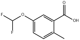5-(difluoromethoxy)-2-methylbenzoic acid Struktur