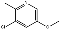 Pyridine, 3-chloro-5-methoxy-2-methyl- 结构式