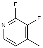 2,3-二氟-4-甲基吡啶, 1227597-92-3, 结构式