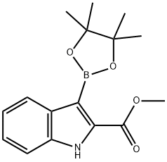 2-(Methoxycarbonyl)indole-3-boronic Acid Pinacol Ester Struktur