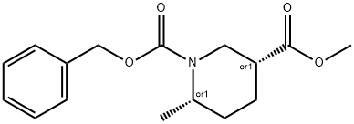 1,3-Piperidinedicarboxylic acid, 6-Methyl-, 3-Methyl 1-(phenylMethyl) ester, (3R,6S)-rel- Structure