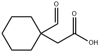 Cyclohexaneacetic acid, 1-formyl- Structure