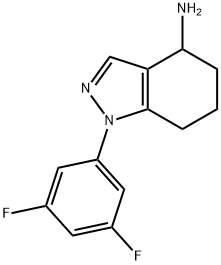 1H-Indazol-4-amine, 1-(3,5-difluorophenyl)-4,5,6,7-tetrahydro- Structure