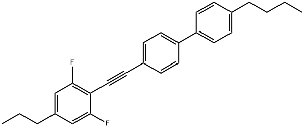 1,1'-biphenyl, 4-butyl-4'-[(4-propyl-2,6-difluorophenyl) acetylene]- Structure