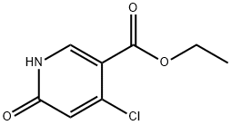 4-氯-6-氧代-1,6-二氢吡啶-3-羧酸乙酯 结构式