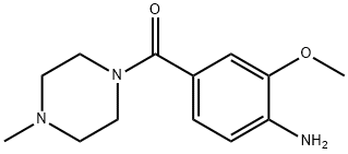 (4-Amino-3-methoxyphenyl)(4-methyl-1-piperazinyl)methanone, 1233094-59-1, 结构式