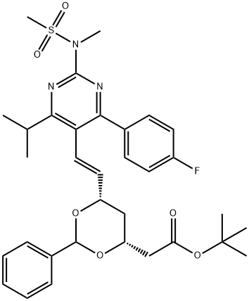 1,3-Dioxane-4-acetic acid, 6-[(1E)-2-[4-(4-fluorophenyl)-6-(1-methylethyl)-2-[methyl(methylsulfonyl)amino]-5-pyrimidinyl]ethenyl]-2-phenyl-, 1,1-dimethylethyl ester, (4R,6S)-