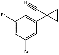1-(3,5-dibromophenyl)cyclopropane-1-carbonitrile Structure