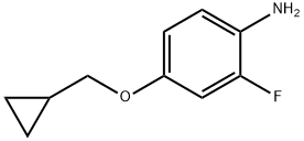 Benzenamine, 4-(cyclopropylmethoxy)-2-fluoro-,1236764-17-2,结构式