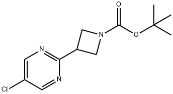 1-Azetidinecarboxylic acid, 3-(5-chloro-2-pyrimidinyl)-, 1,1-dimethylethyl ester Struktur