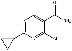 2-chloro-6-cyclopropyl-pyridine-3-carboxamide, 1237954-57-2, 结构式