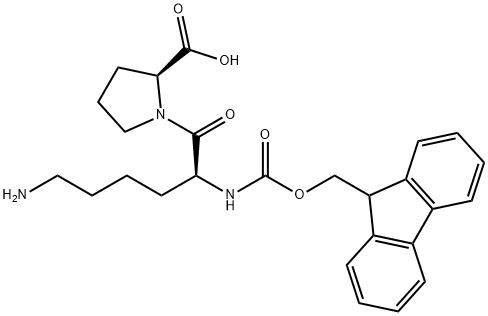 L-Proline, N2-[(9H-fluoren-9-ylmethoxy)carbonyl]-L-lysyl- Structure