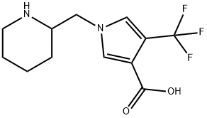1H-Pyrrole-3-carboxylic acid, 1-(2-piperidinylmethyl)-4-(trifluoromethyl)- Structure