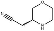 3-Morpholineacetonitrile, (3R)- Structure