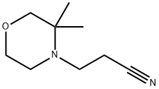 4-Morpholinepropanenitrile, 3,3-dimethyl Struktur