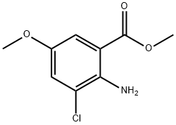 methyl 2-amino-3-chloro-5-methoxybenzoate Structure