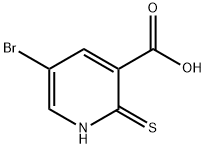 3-Pyridinecarboxylic acid, 5-bromo-1,2-dihydro-2-thioxo- Structure