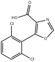 5-(2,6-二氯苯基)-1,3-噁唑-4-羧酸, 1248310-70-4, 结构式