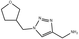 1H-1,2,3-Triazole-4-methanamine, 1-[(tetrahydro-3-furanyl)methyl]- 化学構造式