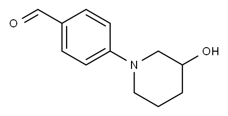 Benzaldehyde, 4-(3-hydroxy-1-piperidinyl)- 结构式
