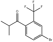 1-(4-溴-2-(三氟甲基)苯基)-2-甲基丙烷-1-酮, 1249227-49-3, 结构式