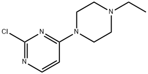 Pyrimidine, 2-chloro-4-(4-ethyl-1-piperazinyl)- Structure