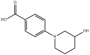4-(3-羟基哌啶-1-基)苯甲酸, 1250166-16-5, 结构式