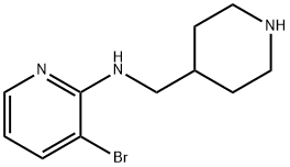 2-Pyridinamine, 3-bromo-N-(4-piperidinylmethyl)- Struktur