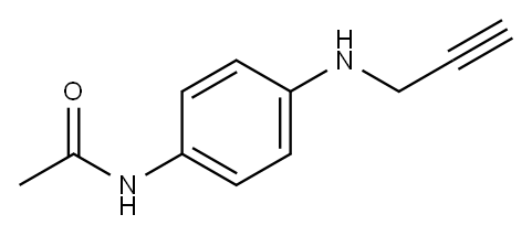 N-(4-(丙-2-炔-1-基氨基)苯基)乙酰胺, 1250418-28-0, 结构式