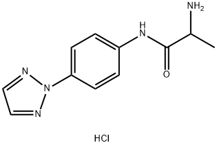 2-amino-N-[4-(2H-1,2,3-triazol-2-yl)phenyl]propanamide hydrochloride Structure
