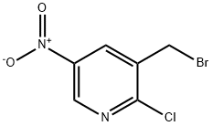 3-(溴甲基)-2-氯-5-硝基吡啶,1251923-06-4,结构式