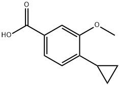 Benzoic acid, 4-cyclopropyl-3-methoxy- Struktur