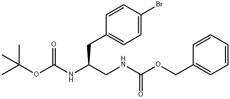 苄基叔丁基(3-(4-溴苯基)丙烷-1,2-二基)(S)-二氨基甲酸酯,1253791-76-2,结构式