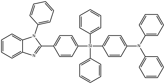 Benzenamine, 4-[diphenyl[4-(1-phenyl-1H-benzimidazol-2-yl)phenyl]silyl]-N,N-diphenyl-,1254945-76-0,结构式