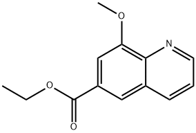 6-Quinolinecarboxylic acid, 8-methoxy-, ethyl ester 化学構造式