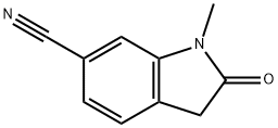 1-methyl-2-oxo-2,3-dihydro-1H-indole-6-carbonitrile 结构式